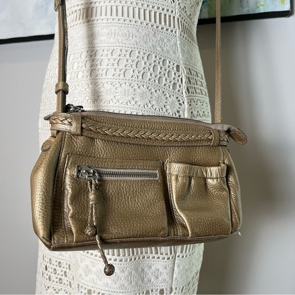 Brighton Metallic Gold Crossbody Bag - Picture 3 of 12